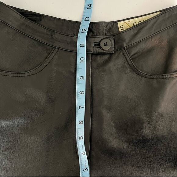 Vintage Excelled Black Leather Pants Size 4 EUC - Picture 9 of 10